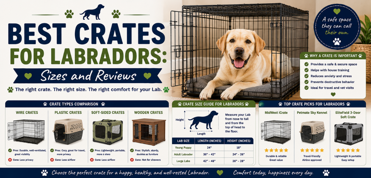 Best Crates for Labradors: Sizes and Reviews