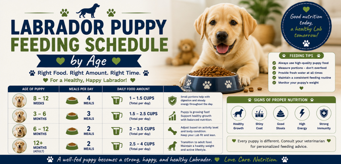 Labrador Puppy Feeding Schedule by Age