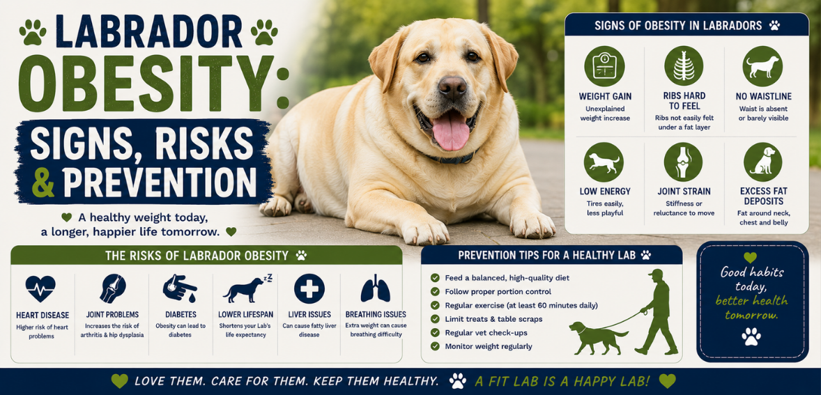 Labrador Obesity: Signs, Risks, and Prevention